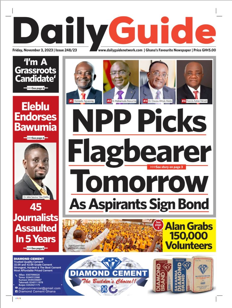 Today’s Newspaper Frontpages (friday, November 3, 2023) – Ghanaxpress